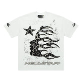 Hellstar Flame Lady Profile White Tee