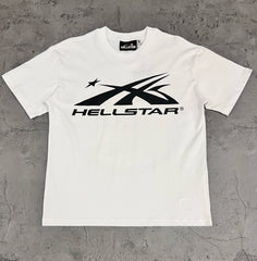 Hellstar Abstract Star Logo White Tee