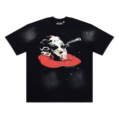 Hellstar Vintage Space Skull Knife Washed Black Tee
