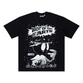 Hellstar Not Of This Earth Cartoon Black Tee