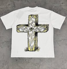 Hellstar The Path To Paradise Twin Goats White Tee