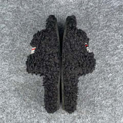 Balenciaga Wmns Furry Slides 'Black Red'