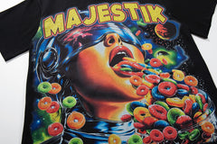 Majestik “Cereal Cosmic” Rhinestone Graphic Tee
