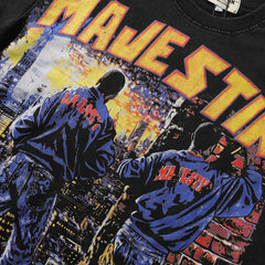 Majestik “City Graffiti” Skyline Vintage Tee(Black)