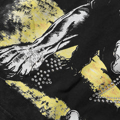 Majestik “Bulldog” Stadium Rhinestone Vintage Tee(Black)