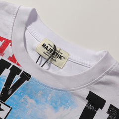 Majestik “The Spirit of US” Statue of Liberty Rhinestone Vintage Tee