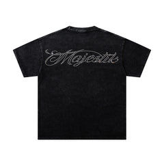 Majestik “World Tour” Motorcycle Racing Rhinestone Vintage Tee