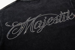 Majestik “World Tour” Motorcycle Racing Rhinestone Vintage Tee