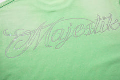 Majestik “Gridiron Player & Dog” Rhinestone Vintage Tee