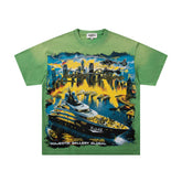 Majestik “Luxury Culture” Yacht Vintage Tee(Green)
