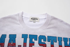 Majestik “Billiards Bulldog” Sport Dept Vintage Tee(White)