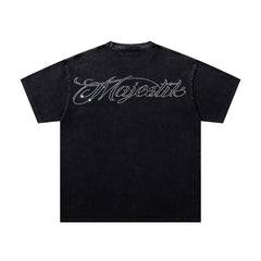 Majestik “Gridiron Champion” Bulldog Vintage Tee(Black)