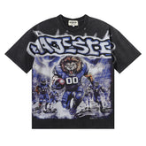 Majestik “Gridiron Lion” Football Rhinestone Vintage Tee
