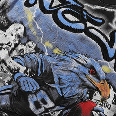 Majestik “Storm Eagle” Football Rhinestone Vintage Tee(Black)