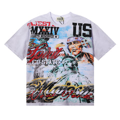 Majestik “The Spirit of US” Statue of Liberty Rhinestone Vintage Tee