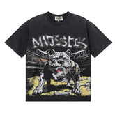 Majestik “Bulldog” Stadium Rhinestone Vintage Tee(Black)