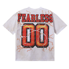 Majestik “The World” Football Bear Rhinestone Vintage Tee