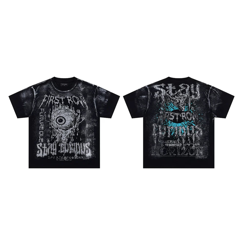 First Row “Stay Curious” Eyeball Graphic Vintage Tee