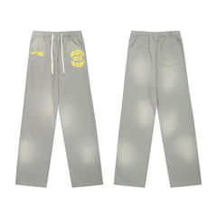 Hellstar "No Guts No Glory" Logo Drawstring Sweatpants grey