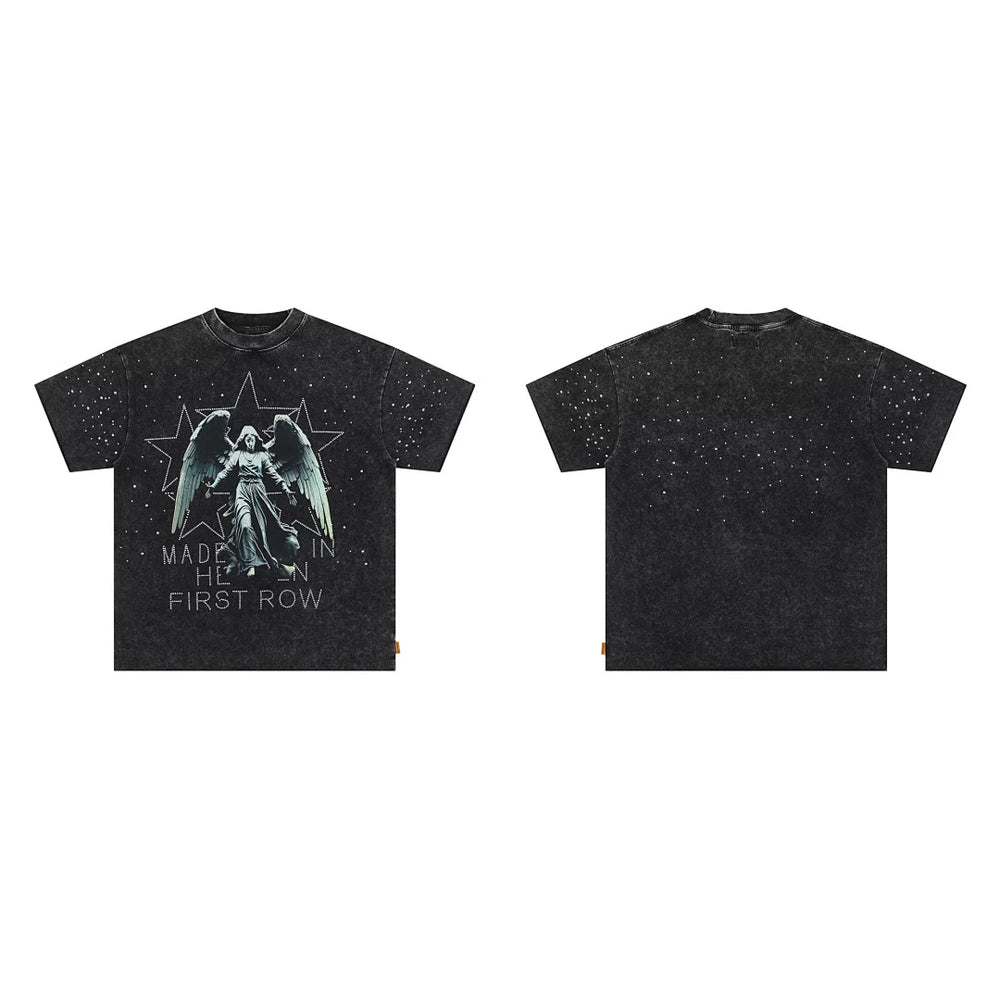 First Row “Made in Heaven” Angel Rhinestone Vintage Tee