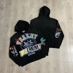 Vale Forever Valley Dreams Crest & Bee Graphic Vintage Wash Full-Zip Hoodie