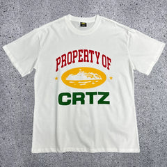 Corteiz Property of CRTZ T-Shirt – White/Multi