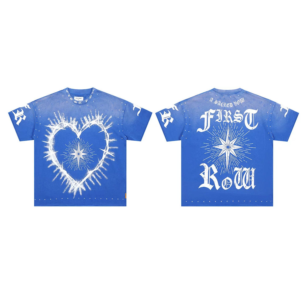 First Row “A Second Now” Heart & Compass Vintage Tee