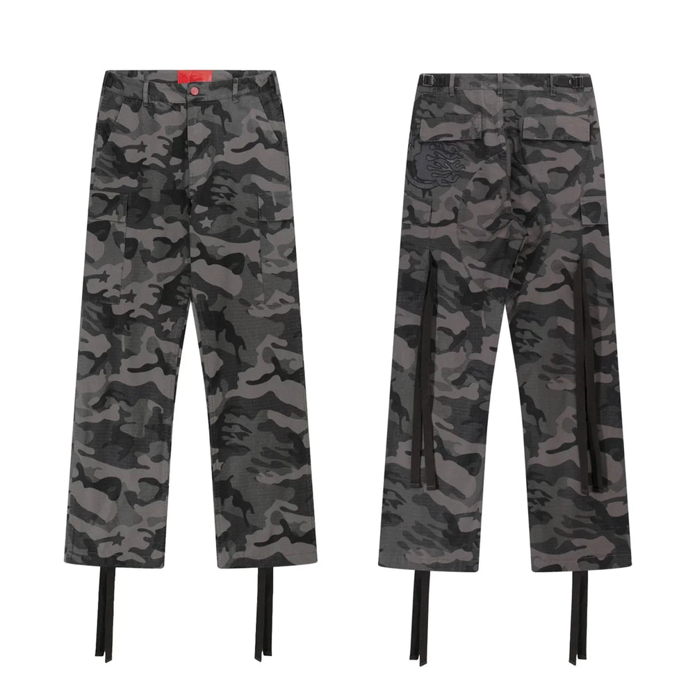 Hellstar Camo Cargo Pants with Straps brown