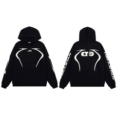 Hellstar Curved Horn Graphic Hoodie black