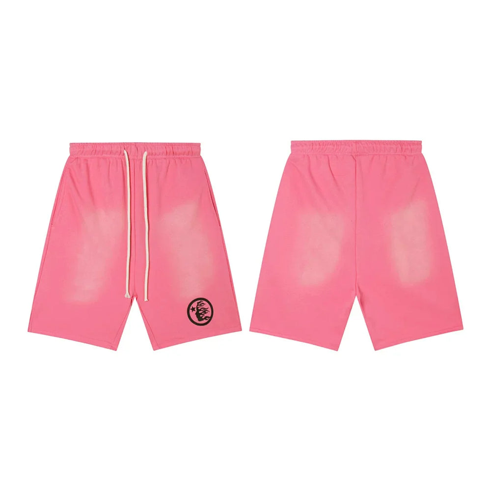 Hellstar Minimalist Star Logo Shorts pink