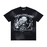 Hellstar No Evil Hear See Speak Skull Hands Vintage Washed Tee