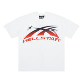 Hellstar Gradient Arrow Logo White Tee