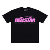 Hellstar Pink Shooting Star Logo Black Tee