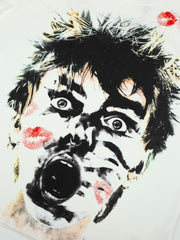 Hellstar Lip Print Punk Portrait White Tee