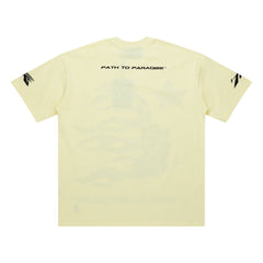 Hellstar Flame Lady Profile Cream Yellow Tee