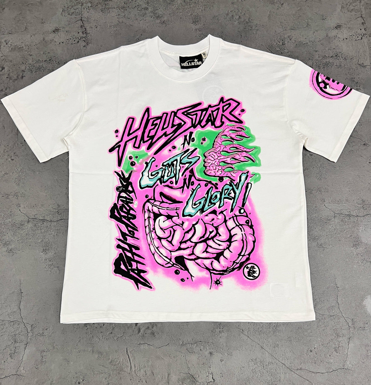 Hellstar Guts N Glory Intestines White Tee