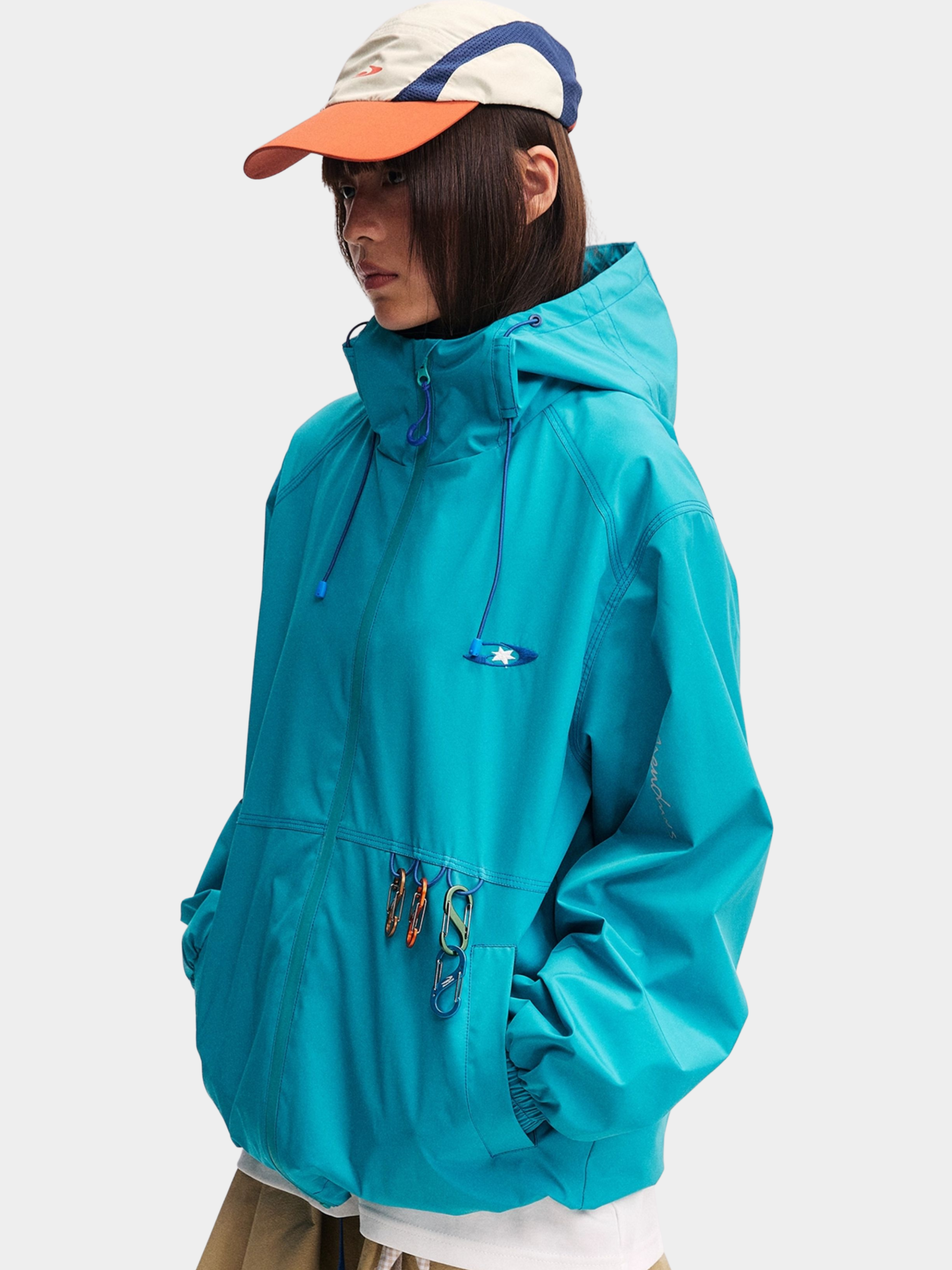 EchoDeck - Unisex Teflon® Triple-Defense Colorblock Drawstring Jacket