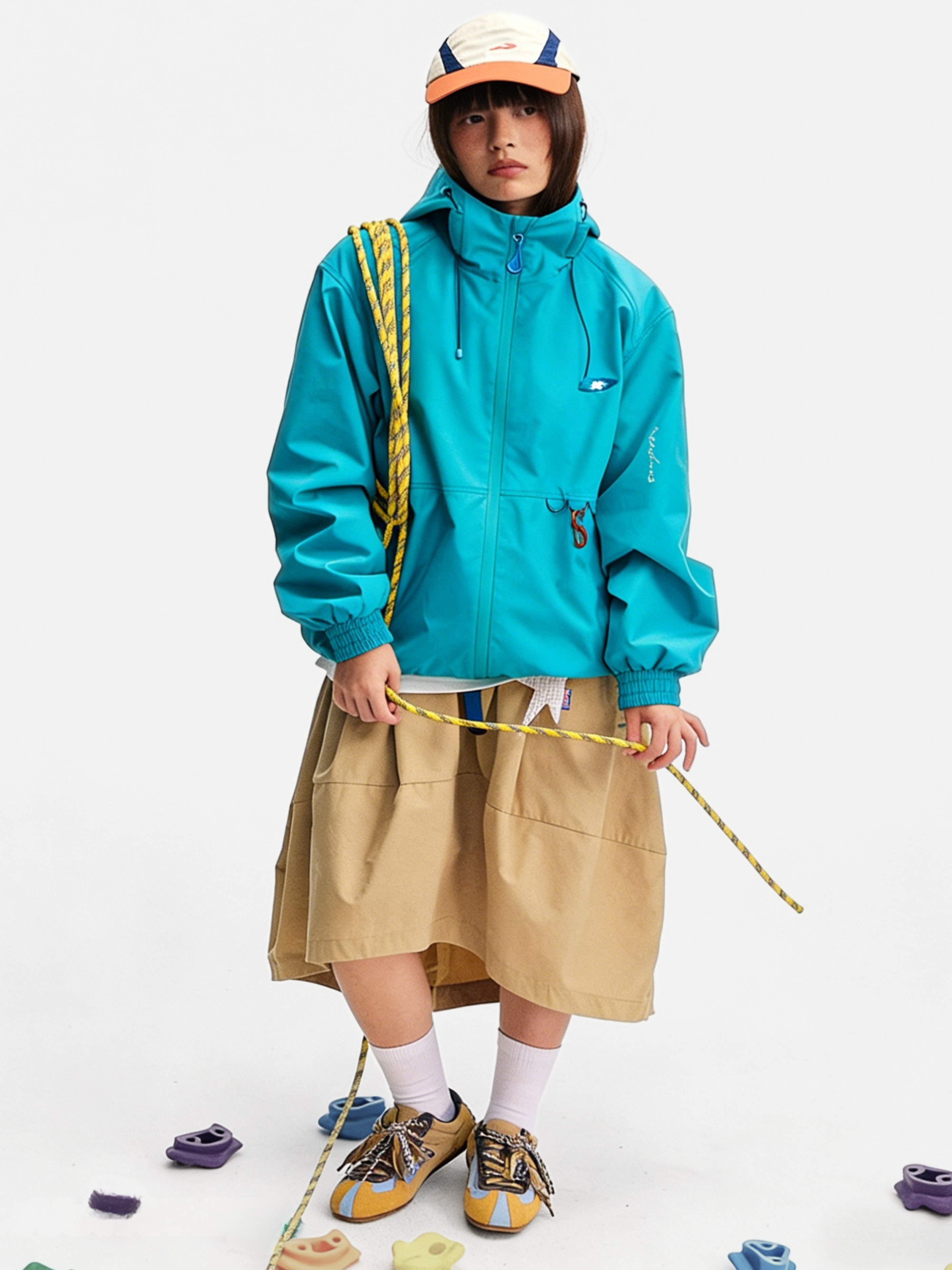 EchoDeck - Unisex Teflon® Triple-Defense Colorblock Drawstring Jacket