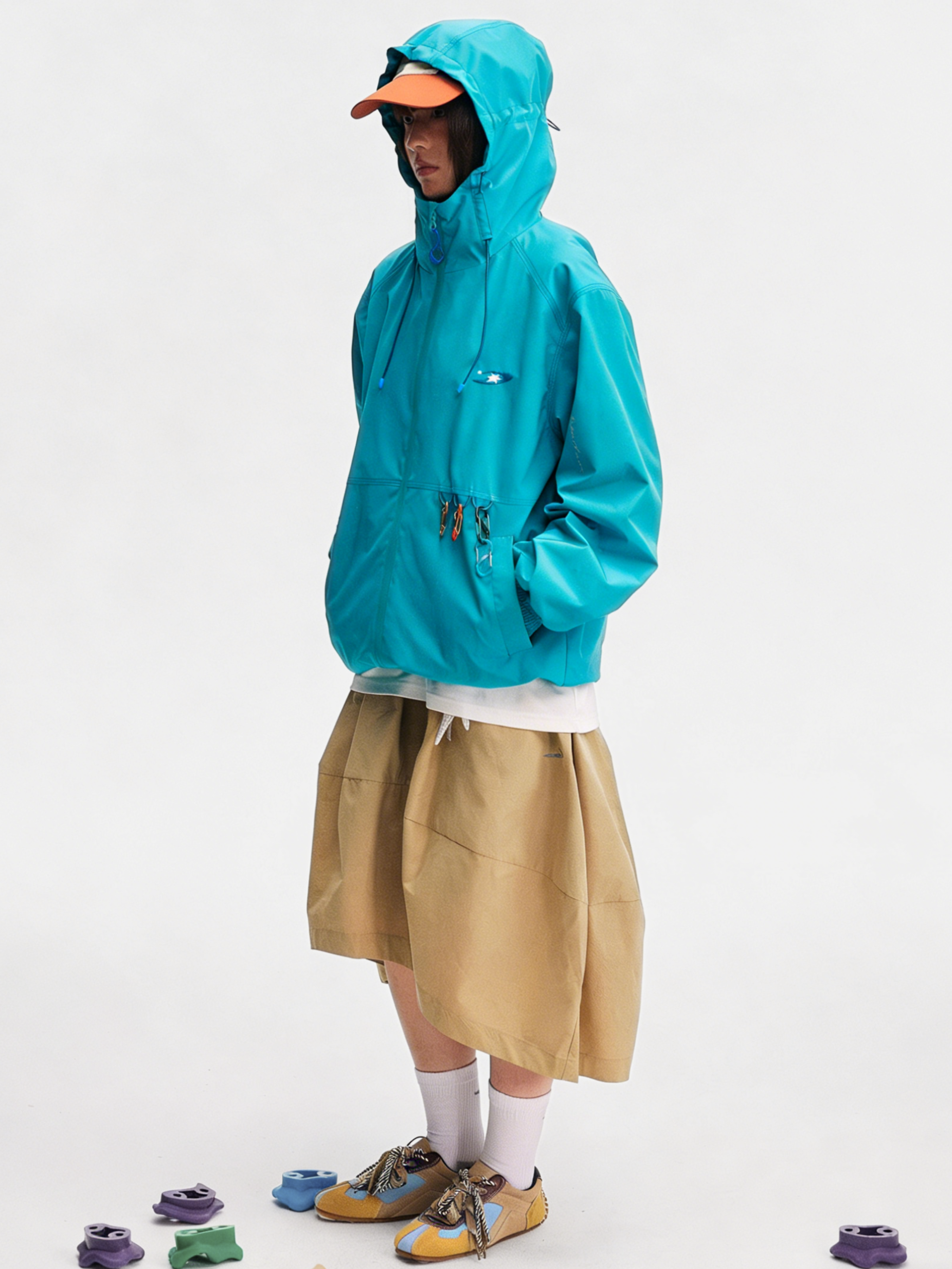 EchoDeck - Unisex Teflon® Triple-Defense Colorblock Drawstring Jacket
