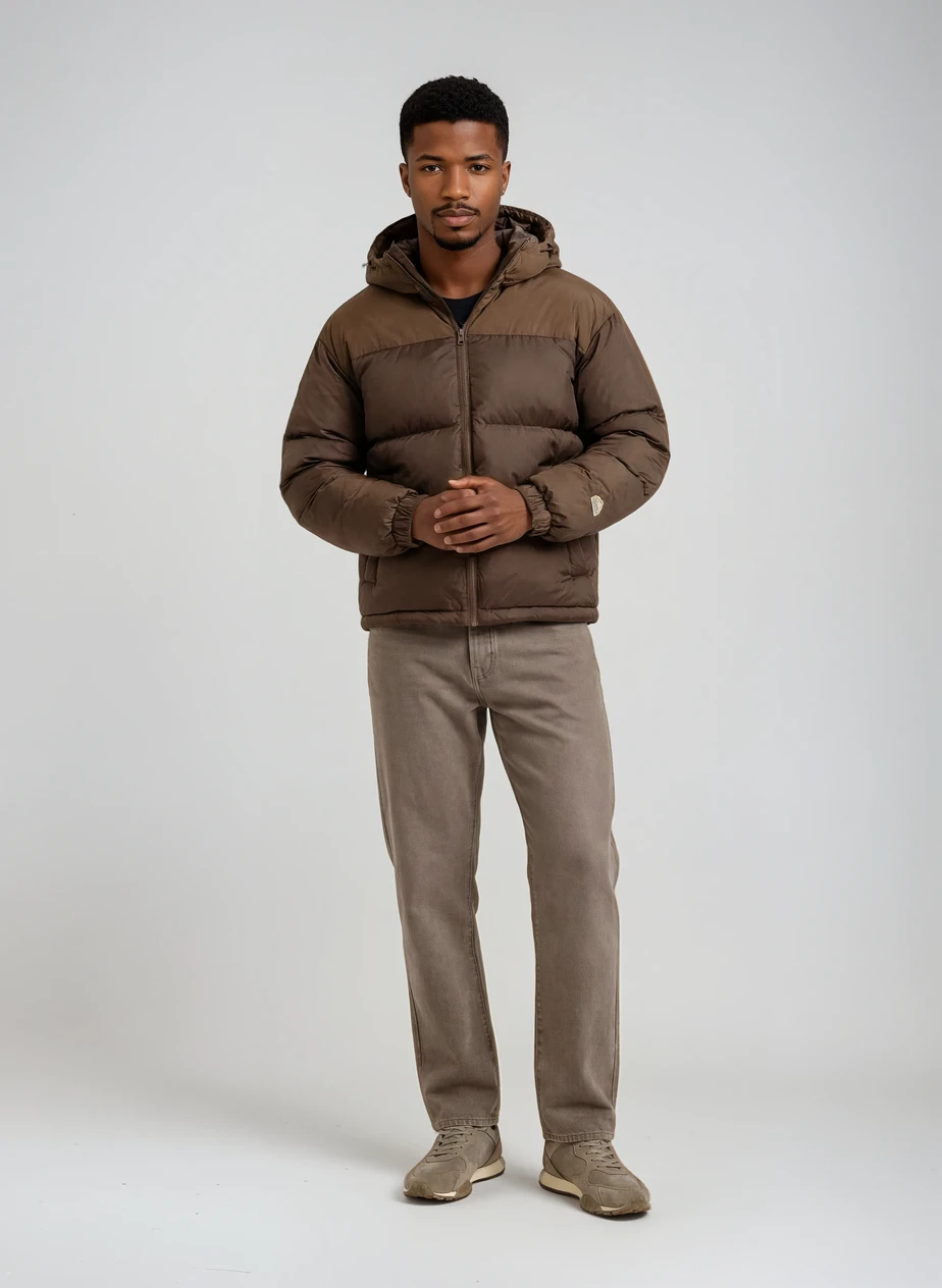 BluffPeak - Unisex Detachable Hood Water-Repellent Duck Down Jacket