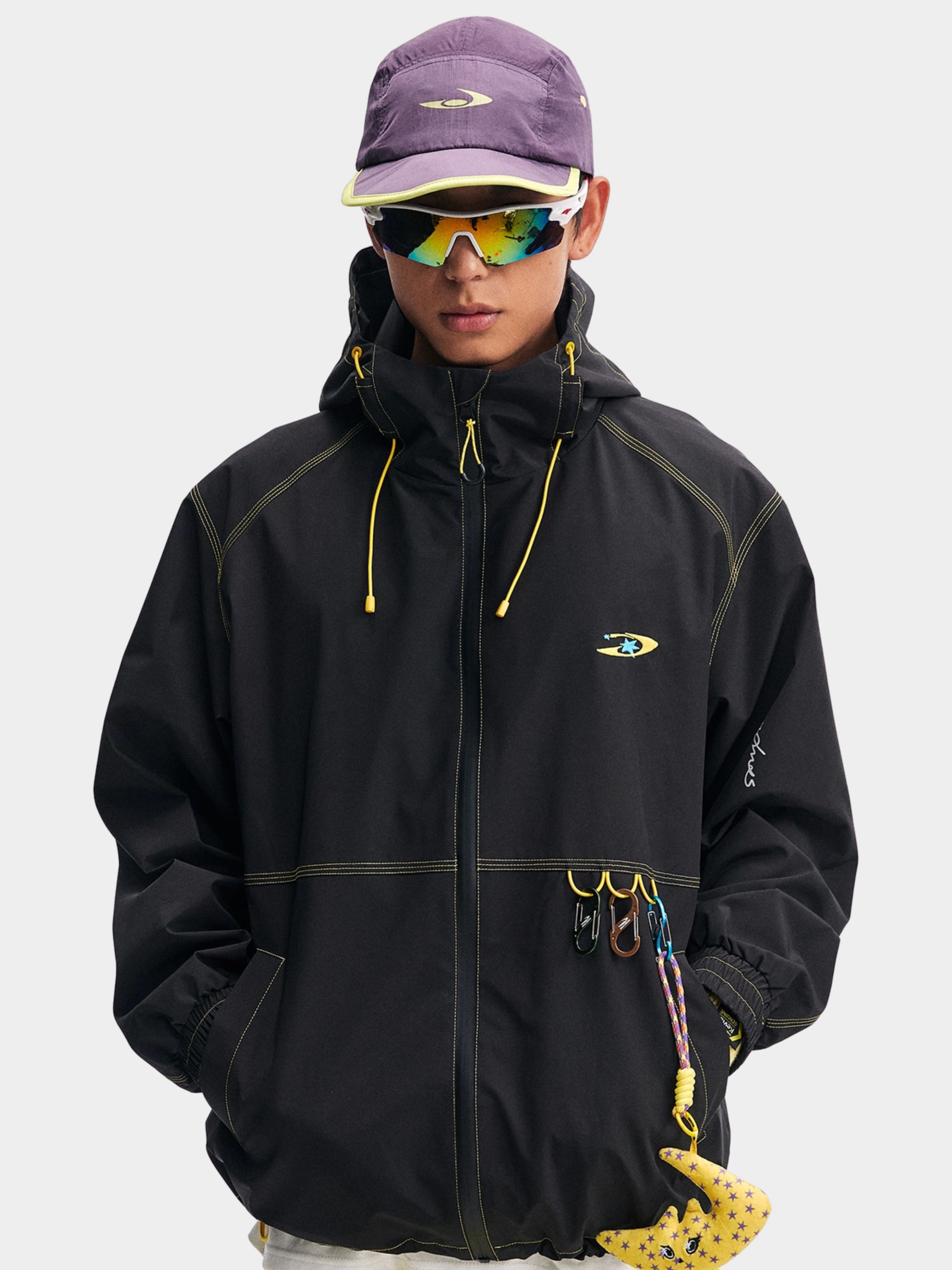 EchoDeck - Unisex Teflon® Triple-Defense Colorblock Drawstring Jacket