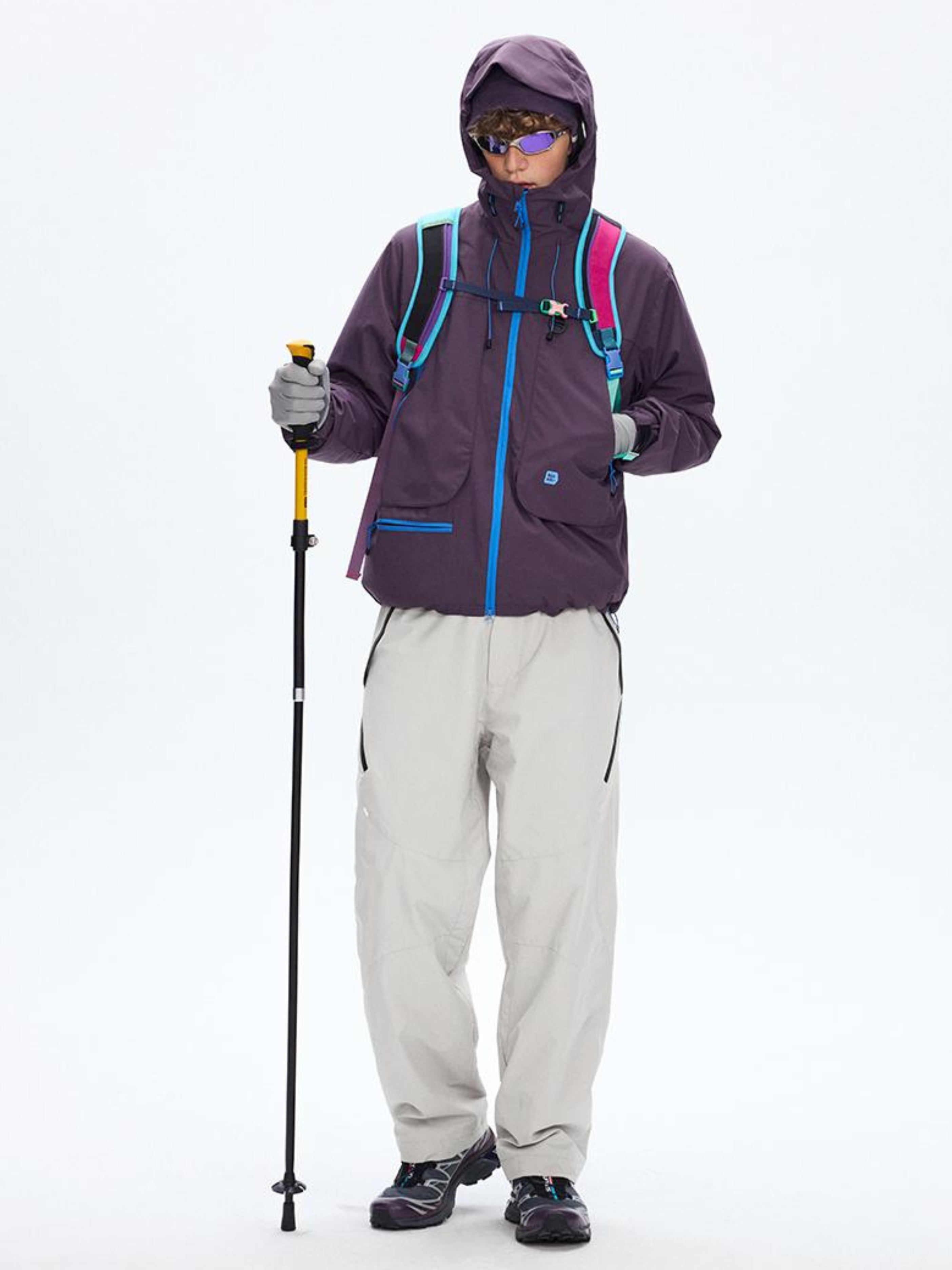 Emberpike - Unisex Color-Block Water-Repellent Adjustable Utility Jacket
