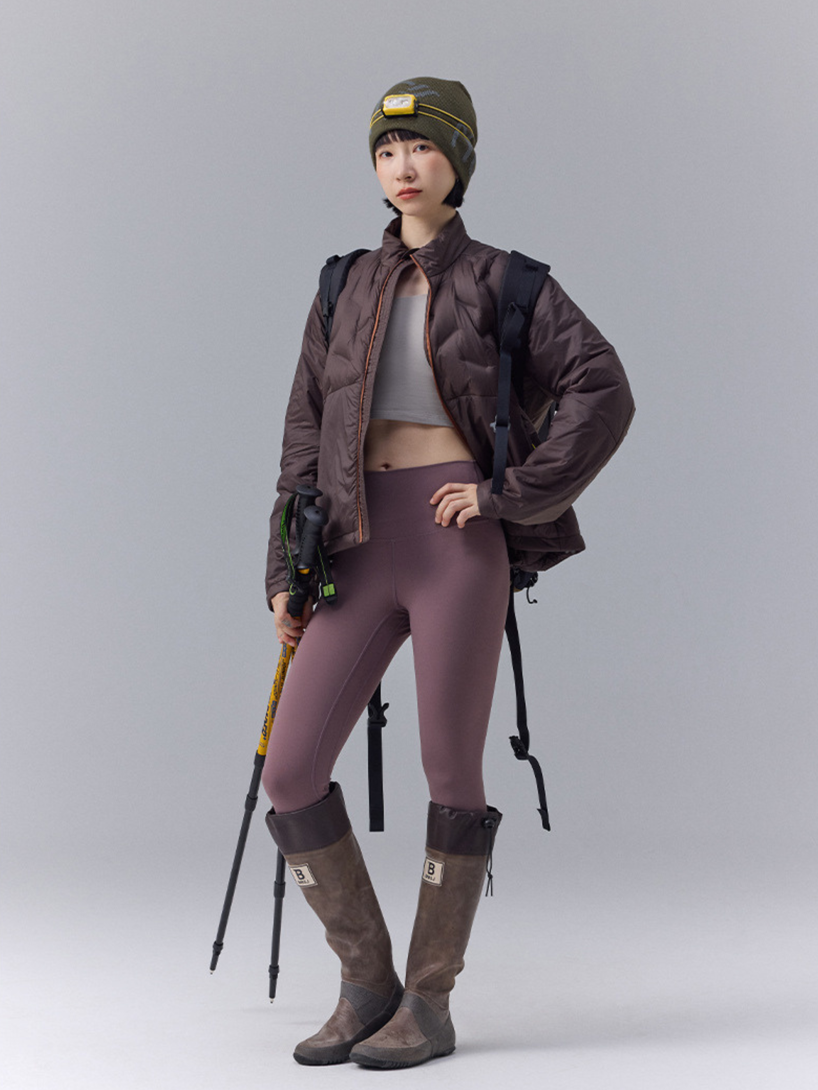 DryBench - Unisex Spliced Collar Outdoor Down Jacket