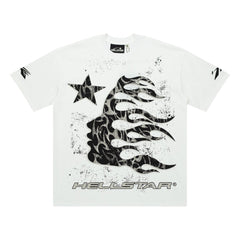 Hellstar Flame Lady Profile White Tee