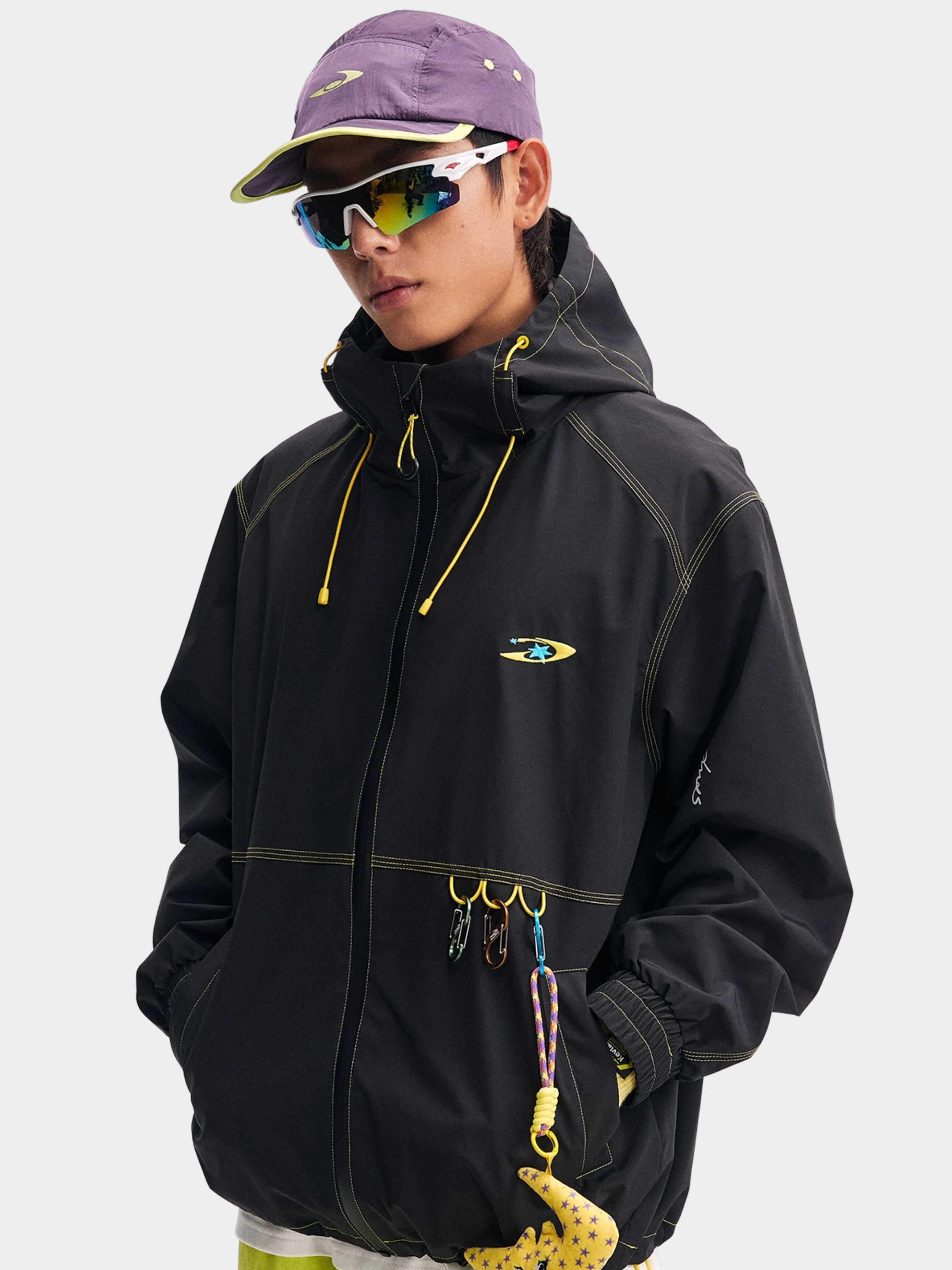 EchoDeck - Unisex Teflon® Triple-Defense Colorblock Drawstring Jacket