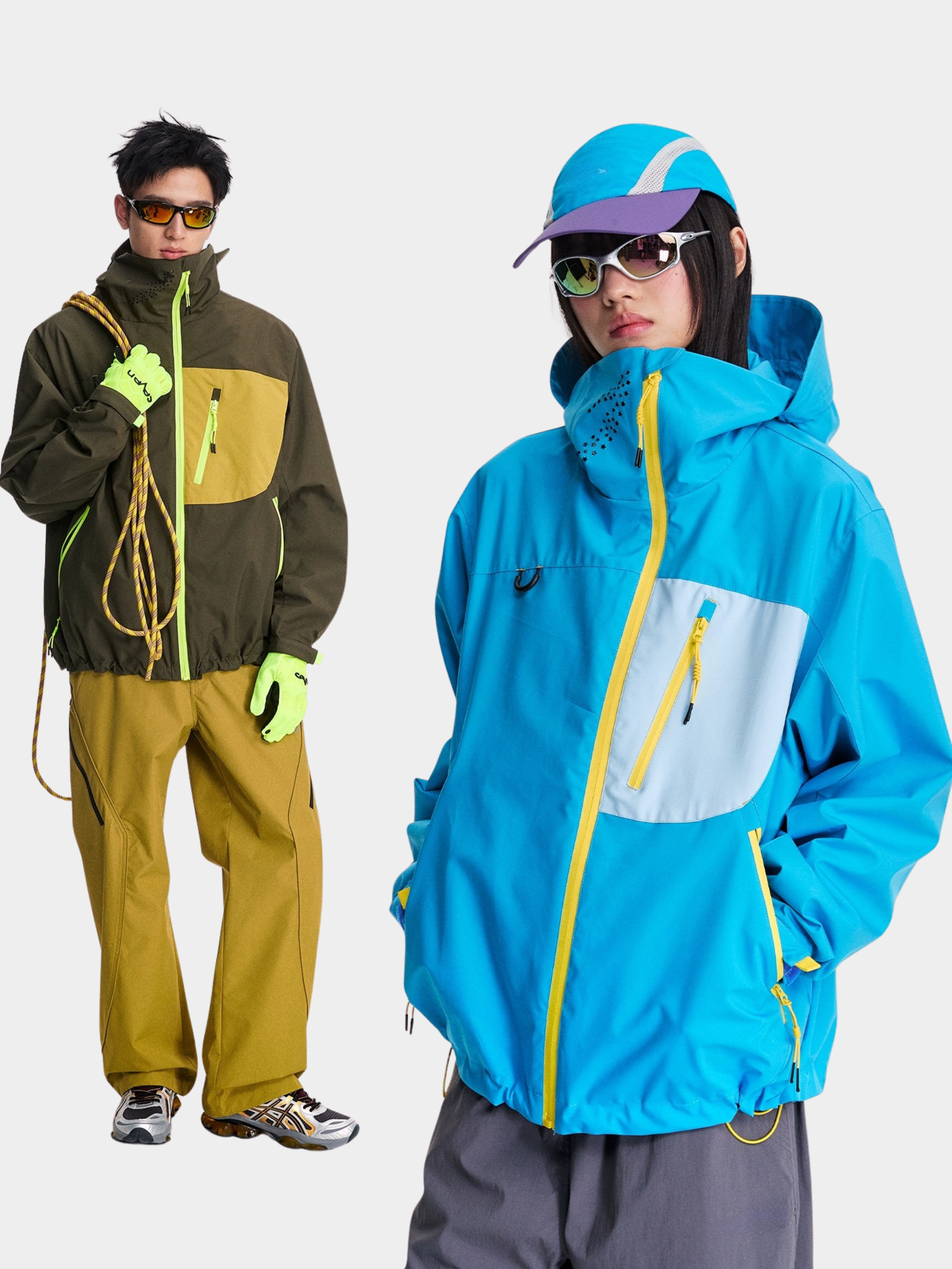 EchoPort - Unisex Water-Repellent & Windproof Colorblock Hard Shell Jacket