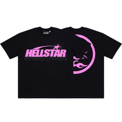 Hellstar Pink Shooting Star Logo Black Tee