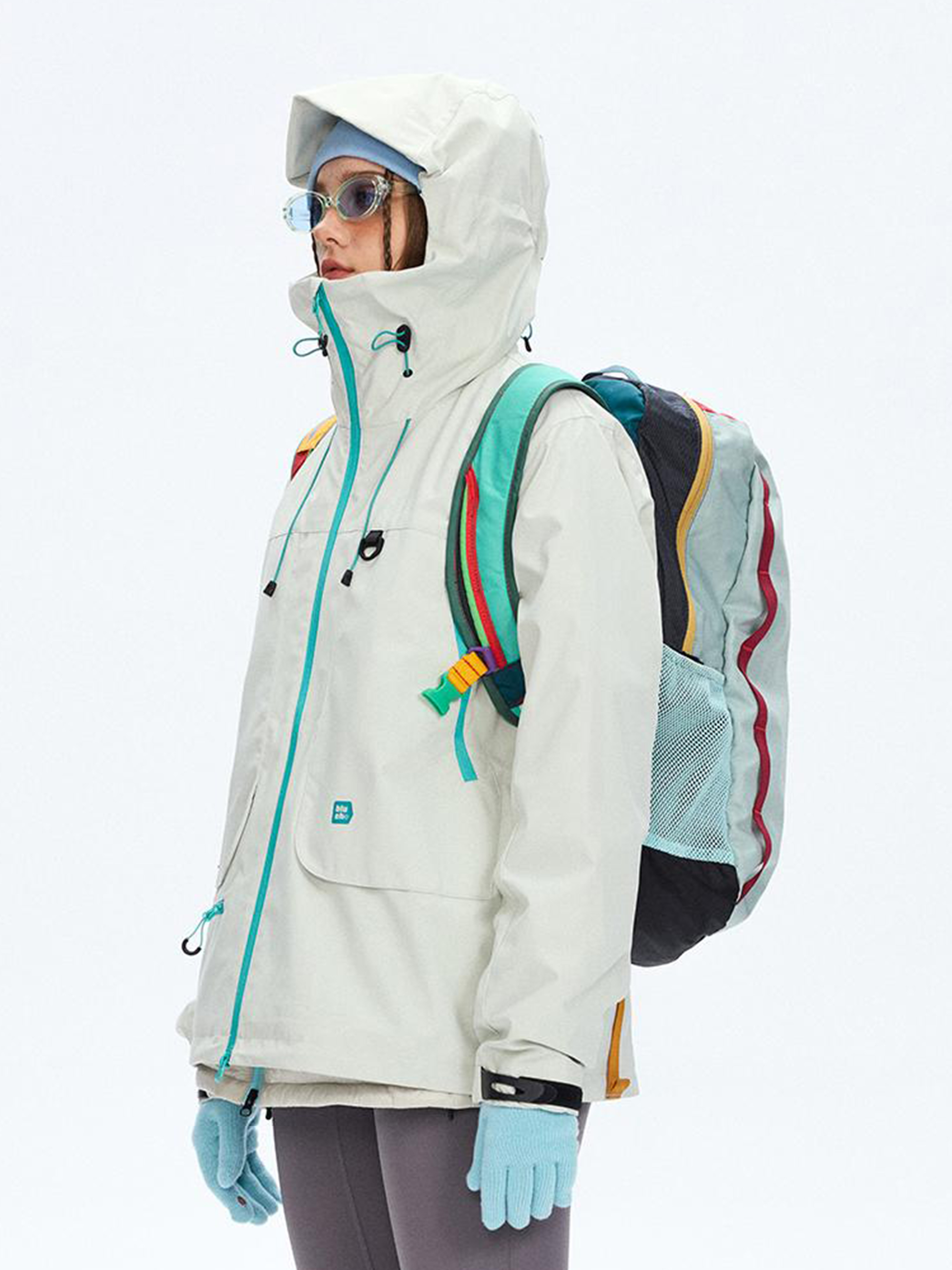 Emberpike - Unisex Color-Block Water-Repellent Adjustable Utility Jacket