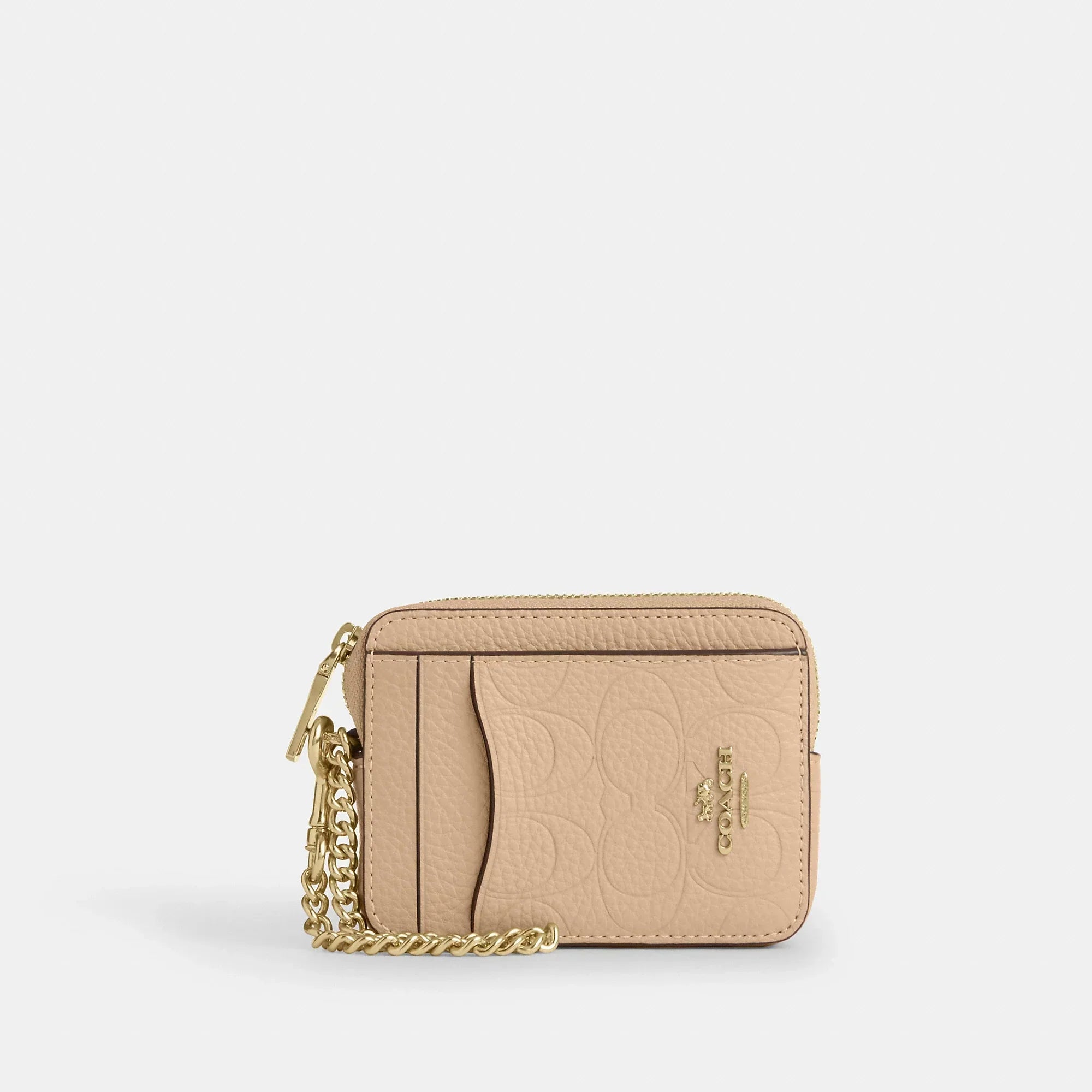 Coach Outlet Zip Card Case In Signature Leather