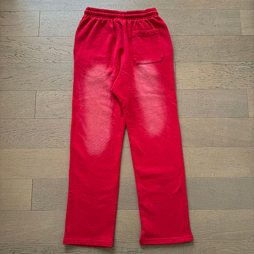 Hellstar Skull Flame Vintage Wash Tracksuit (Red)